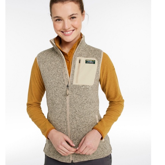 Women's L.L.Bean Sweater Fleece Long Vest. Size medium. - Picture 1 of 6
